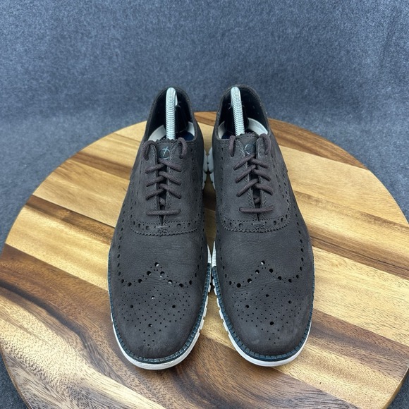 Cole Haan Zerogrand Wingtip Oxfords Mens Size 9.5 C29769 Brown Leather - Picture 4 of 10